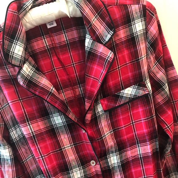 Victoria Secret Flannel Tie Romper Pajama - Picture 6 of 15